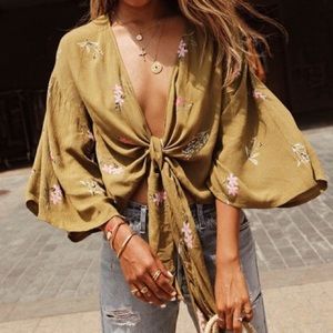 BILLABONG Knot Yours Tie Front Top